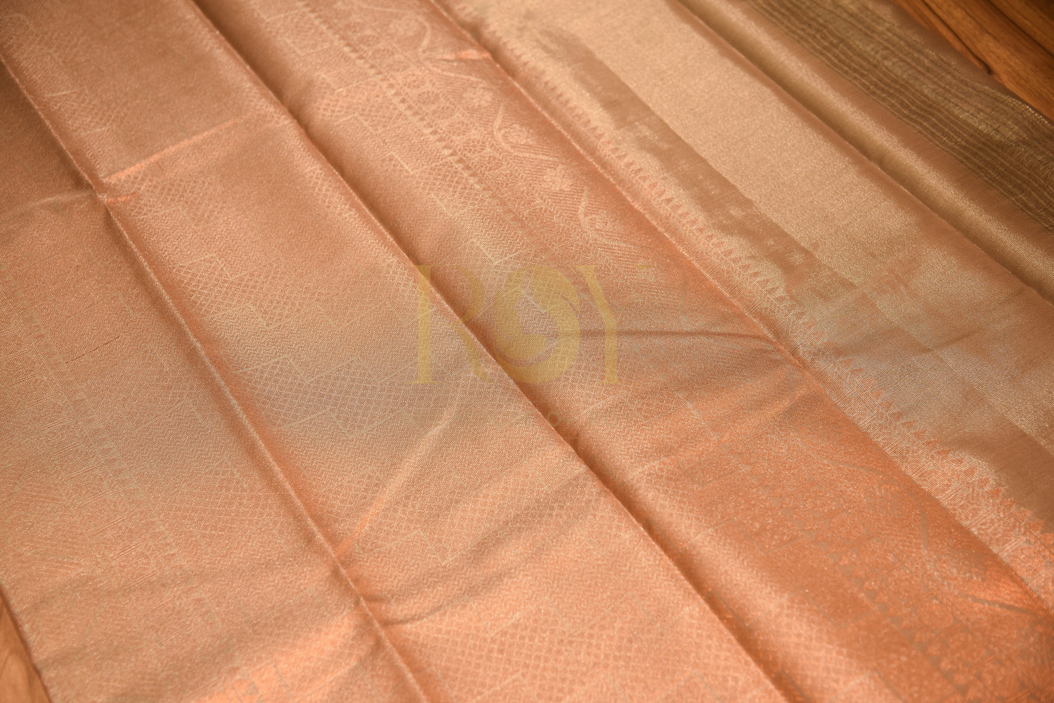 Tissue Silk Cotton Saree Blue & Neon Green