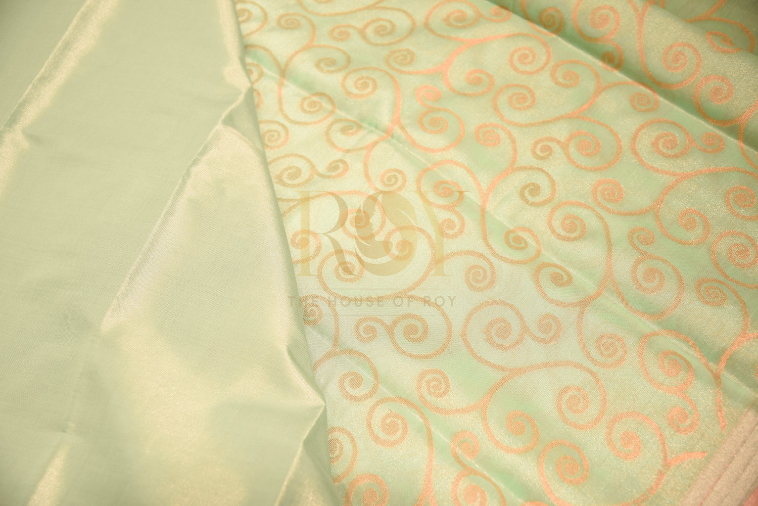 Pastel Green Tissue Silk Cotton Saree