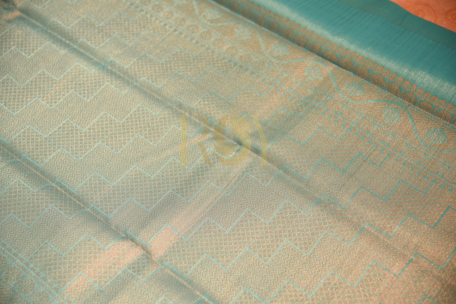 Blue Pale Pink Tissue Silk Cotton Saree