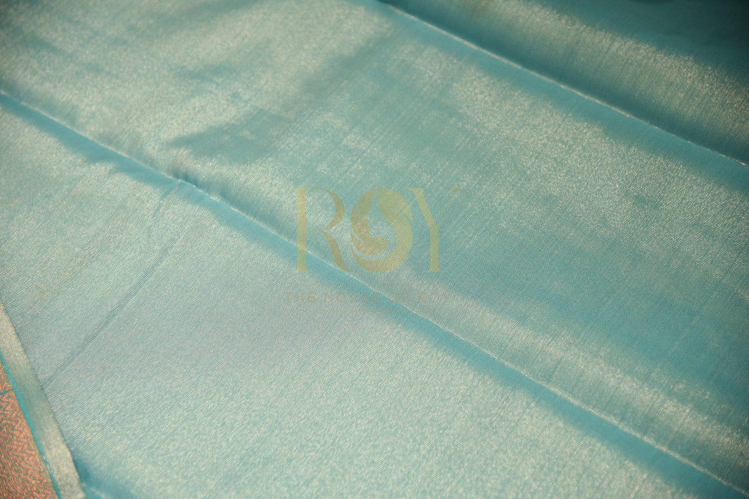 Blue Pale Pink Tissue Silk Cotton Saree