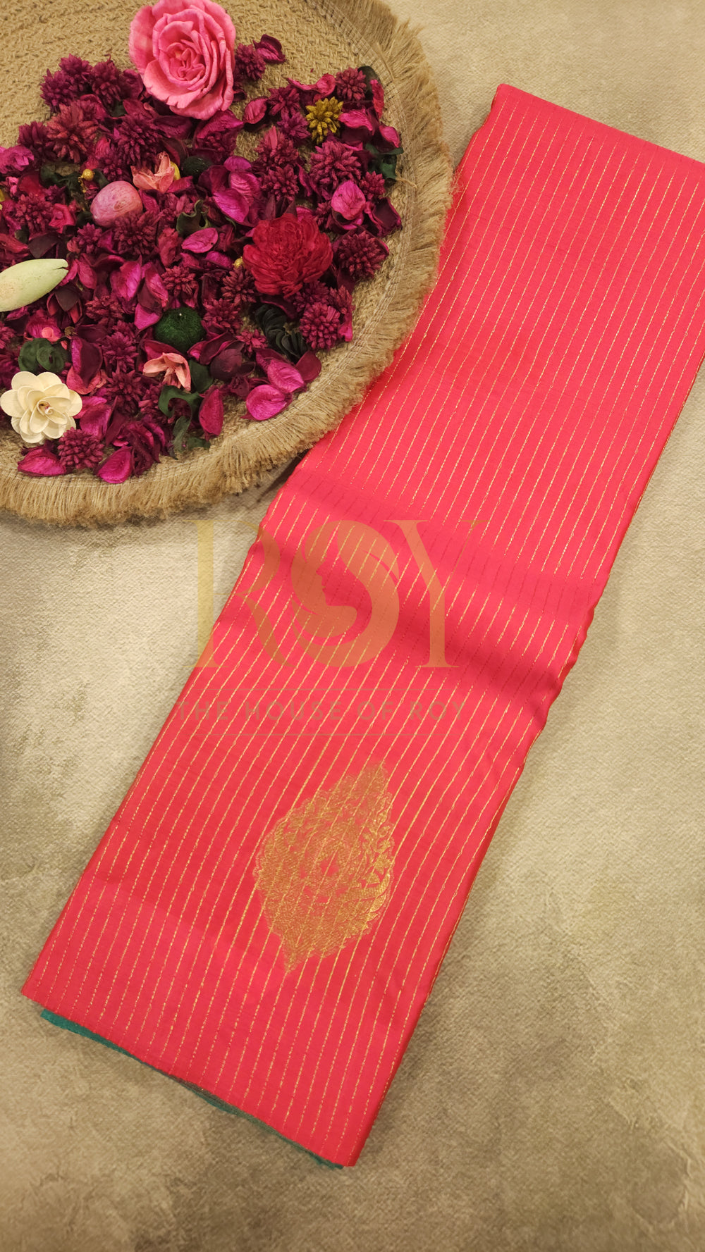 Pure Silk Tomato Red Saree