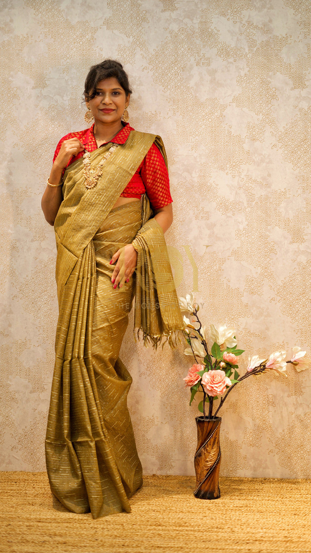 Tussar Silk Gold Saree