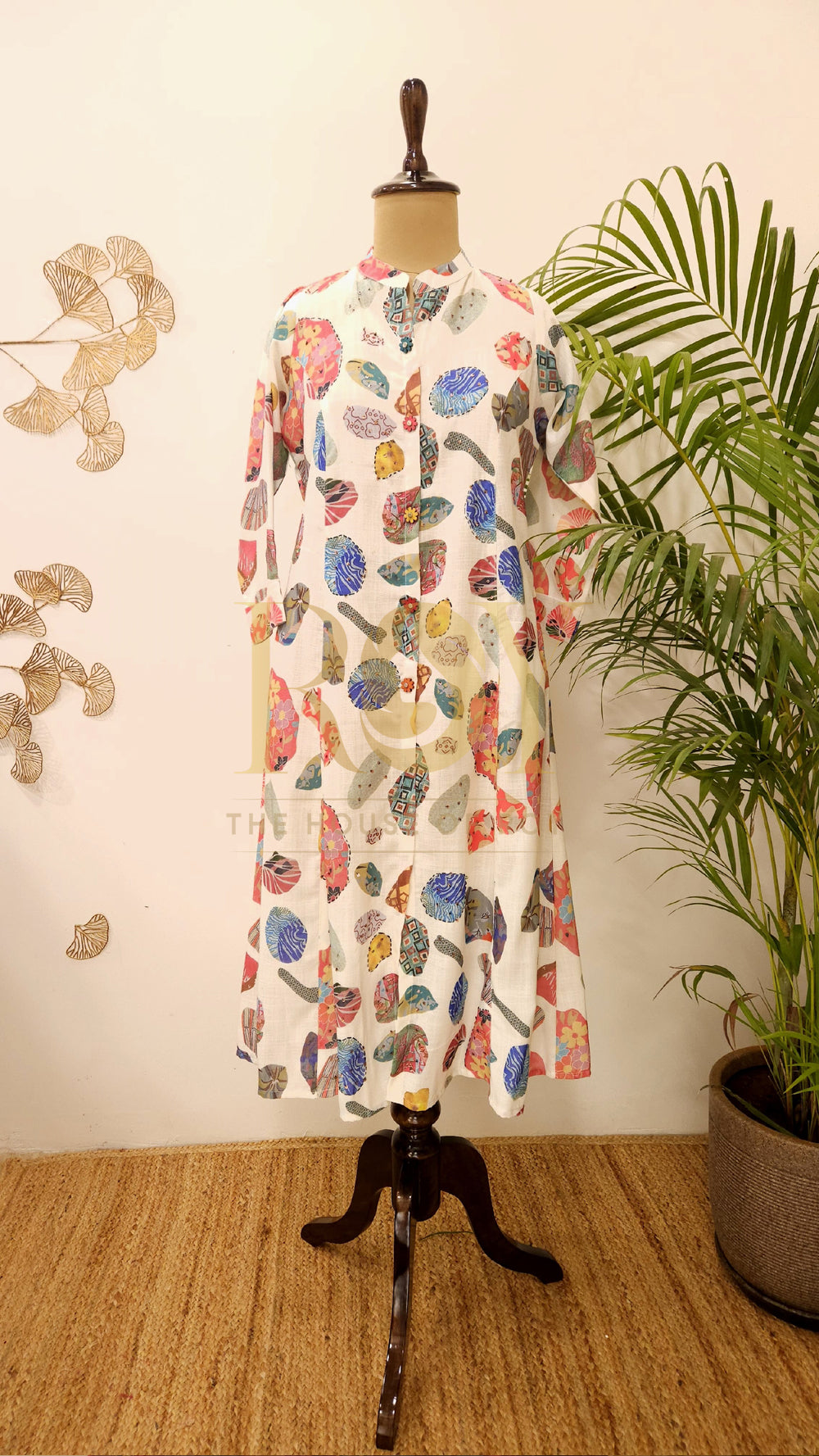 White Printed Casual Kurti