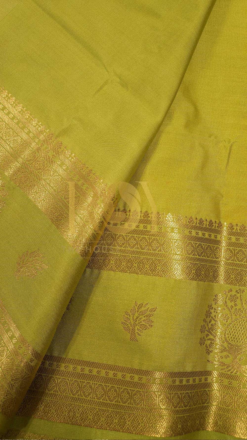 Lemon Yellow Retta Petta Soft Silk Saree
