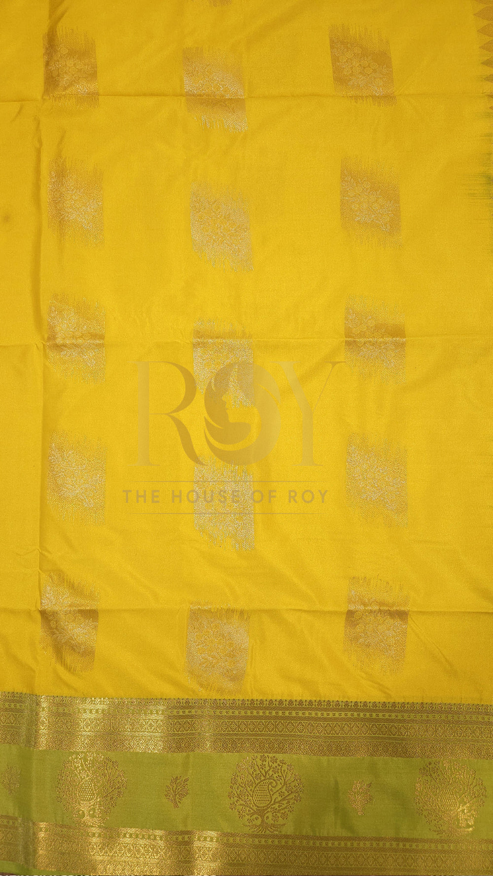 Lemon Yellow Retta Petta Soft Silk Saree
