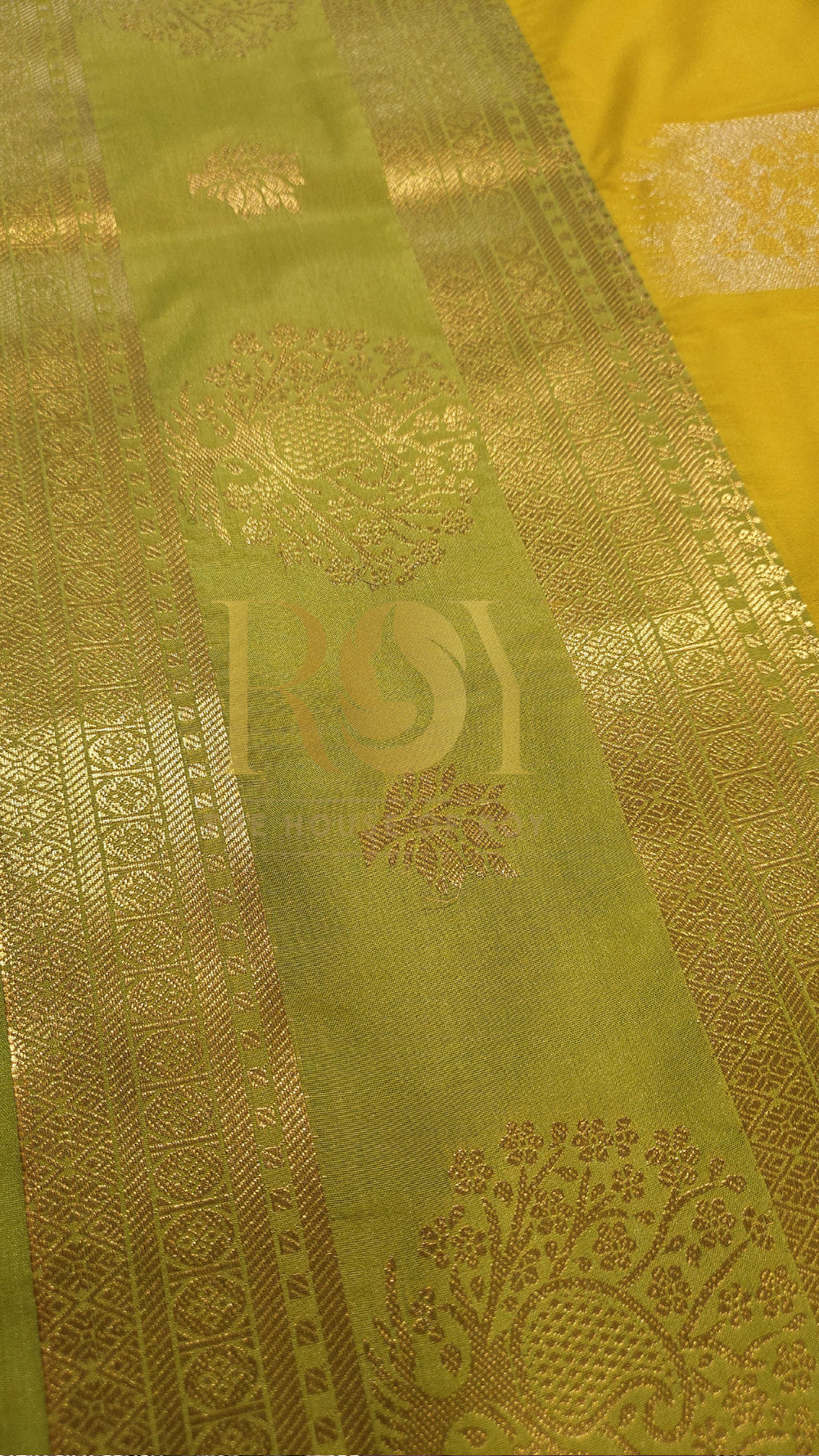 Lemon Yellow Retta Petta Soft Silk Saree