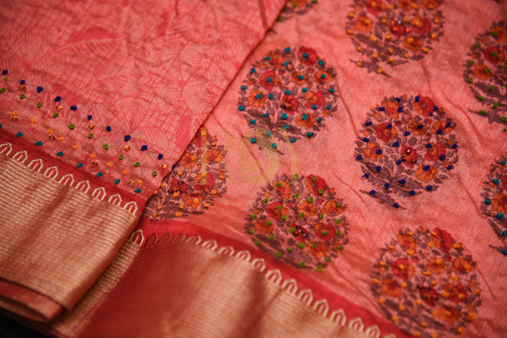 Art Silk Digital Print Saree