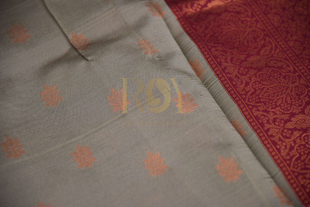 Katan Champagne silk saree