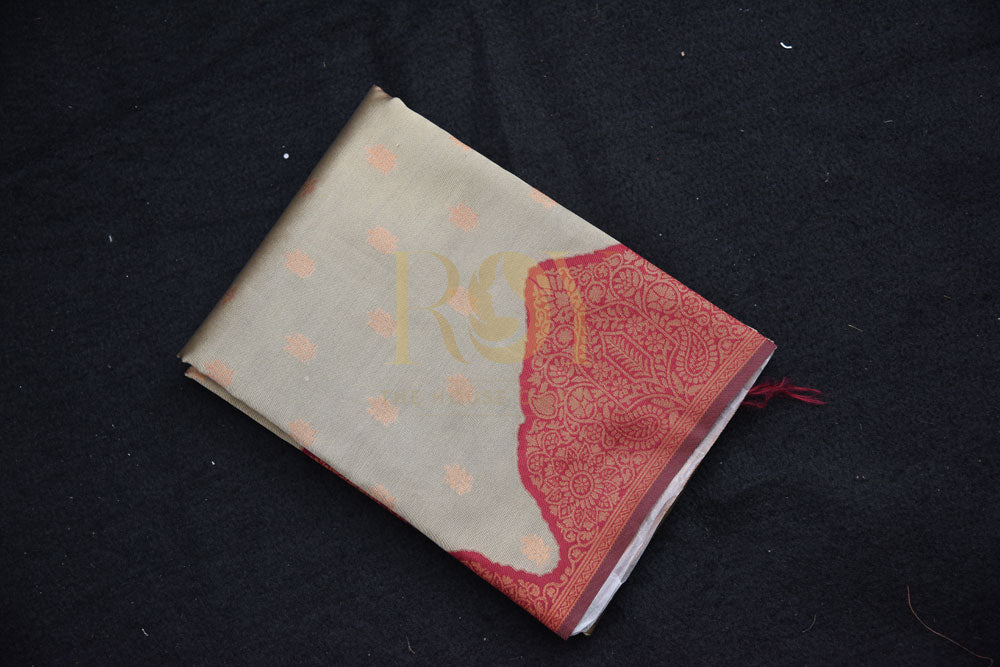 Katan Champagne silk saree