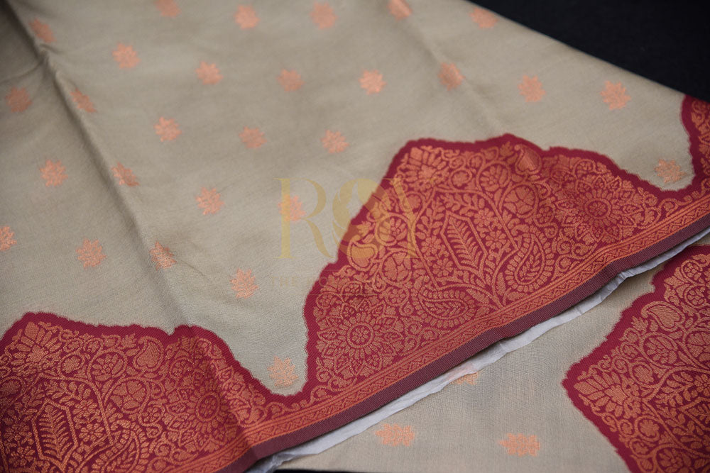 Katan Champagne silk saree