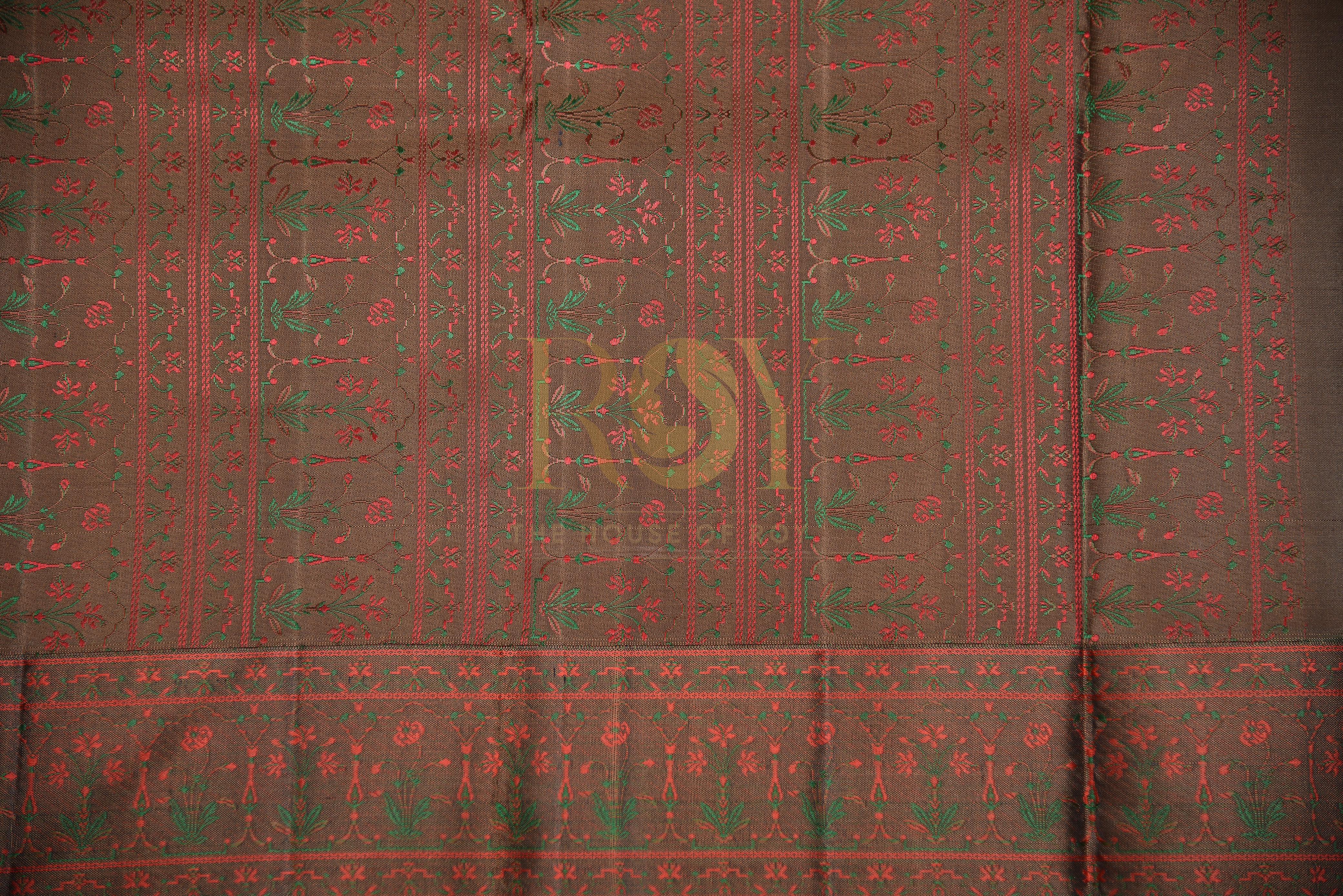 Leaf Green Pure Kancheepuram Silk Saree