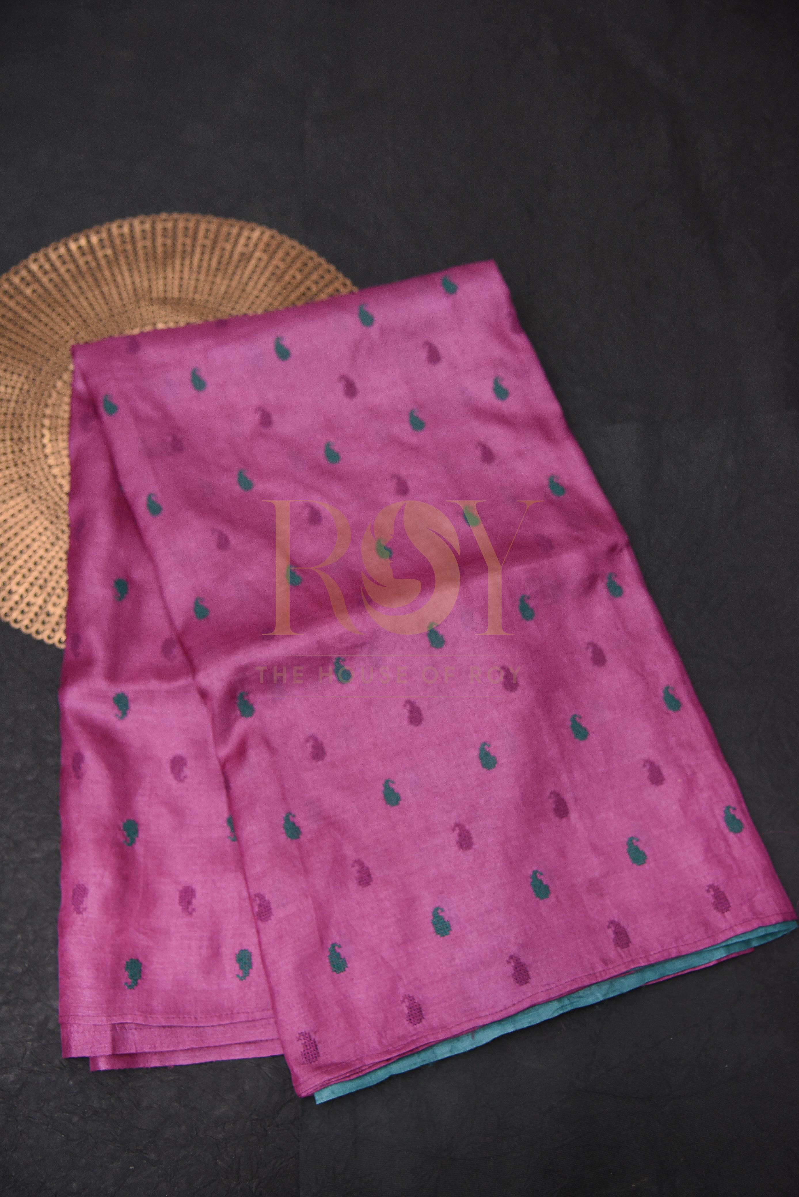 Pure Tussar Silk Jamun Saree