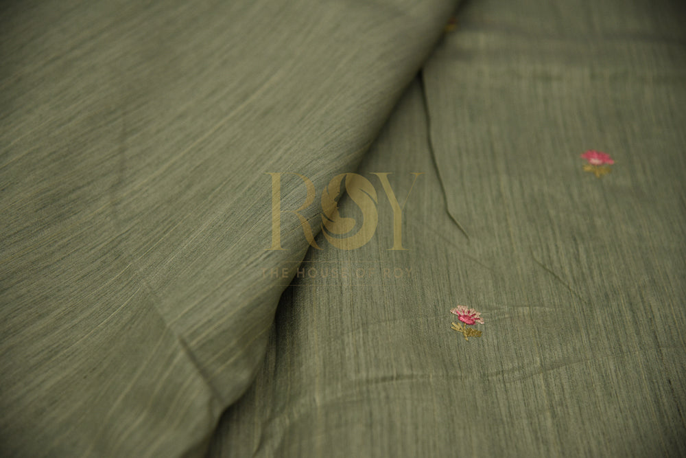 Dupion Silk Embroidery Saree