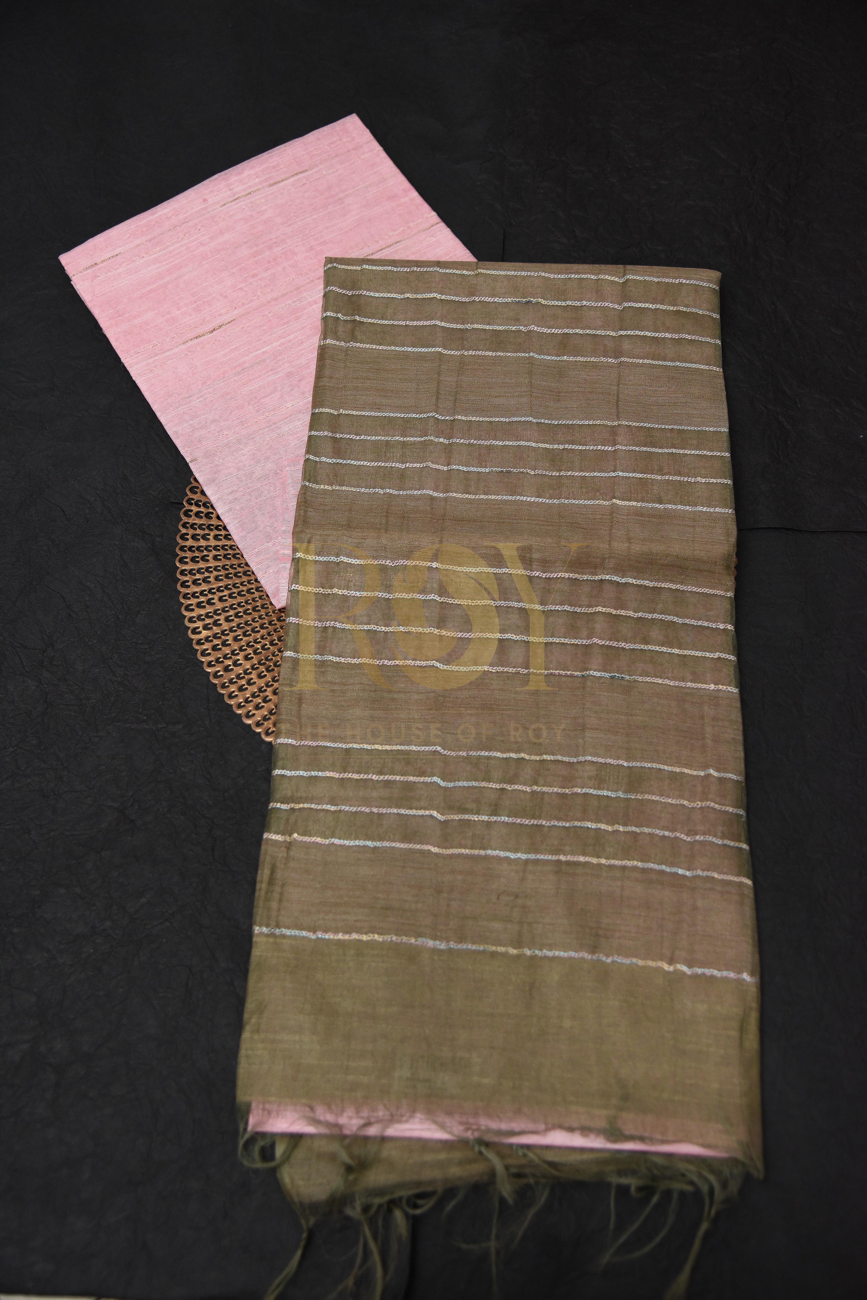 semi tussar saree