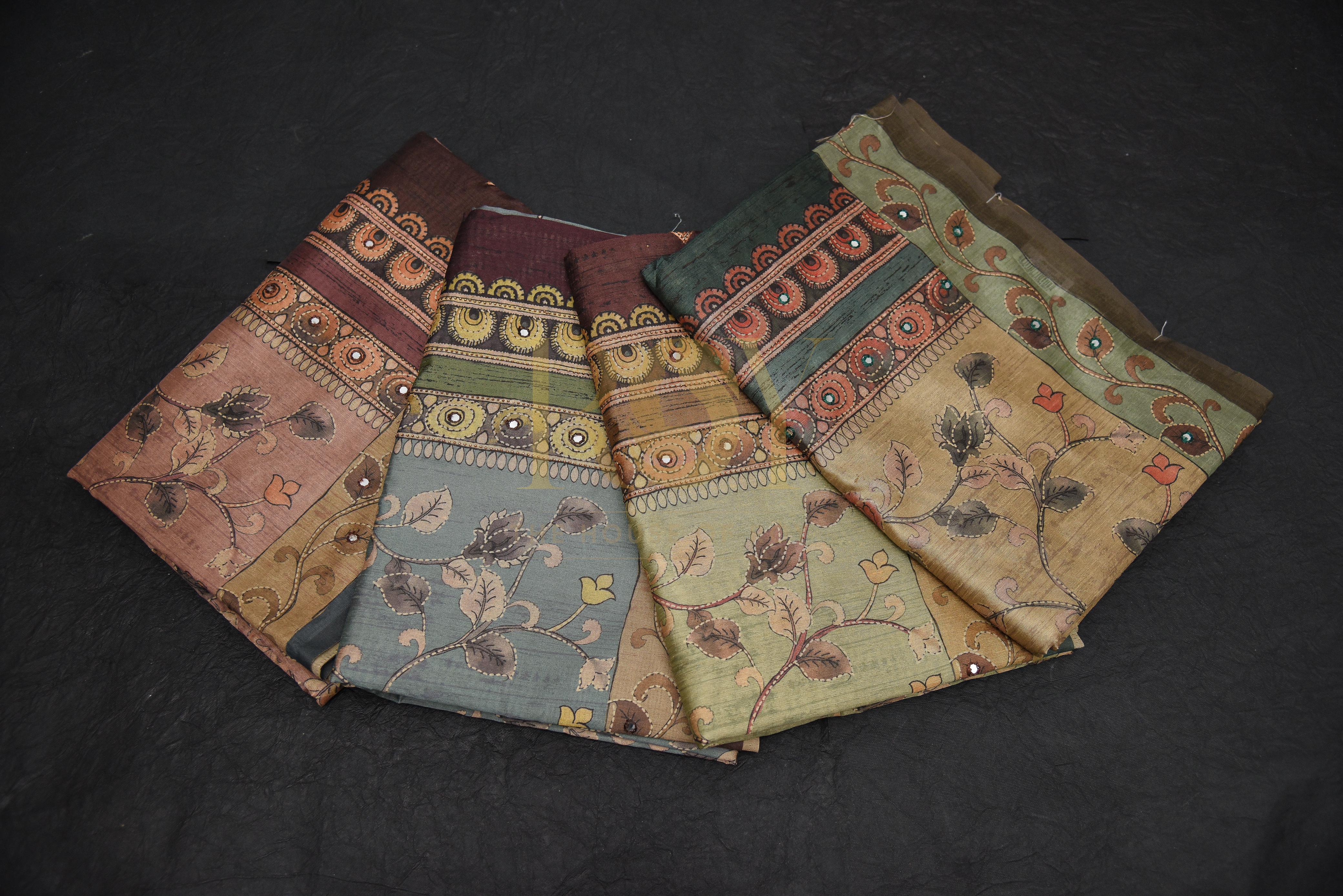 Mix Tussar Fabric Sarees