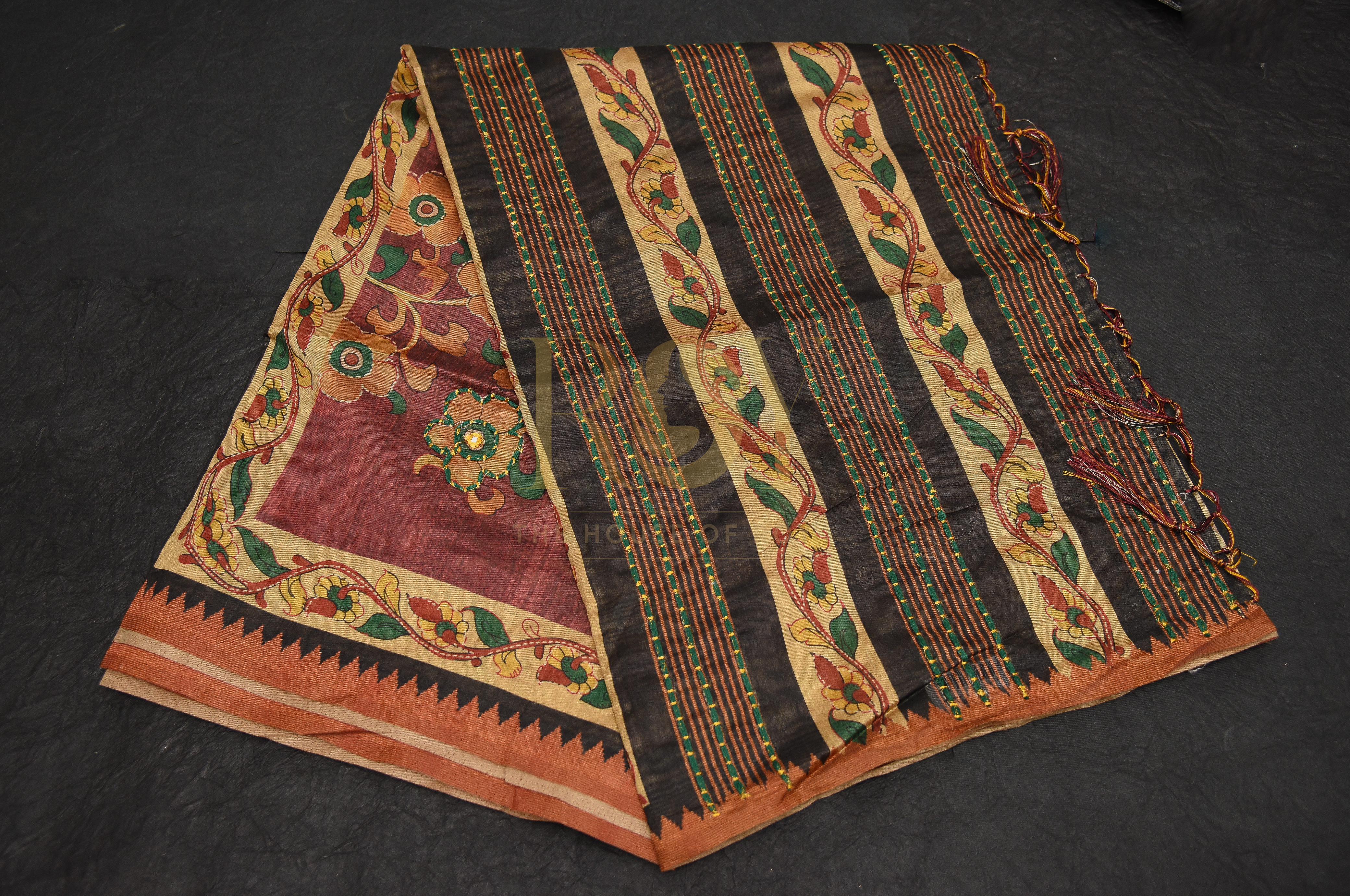 Mix Tussar Fabric Sarees