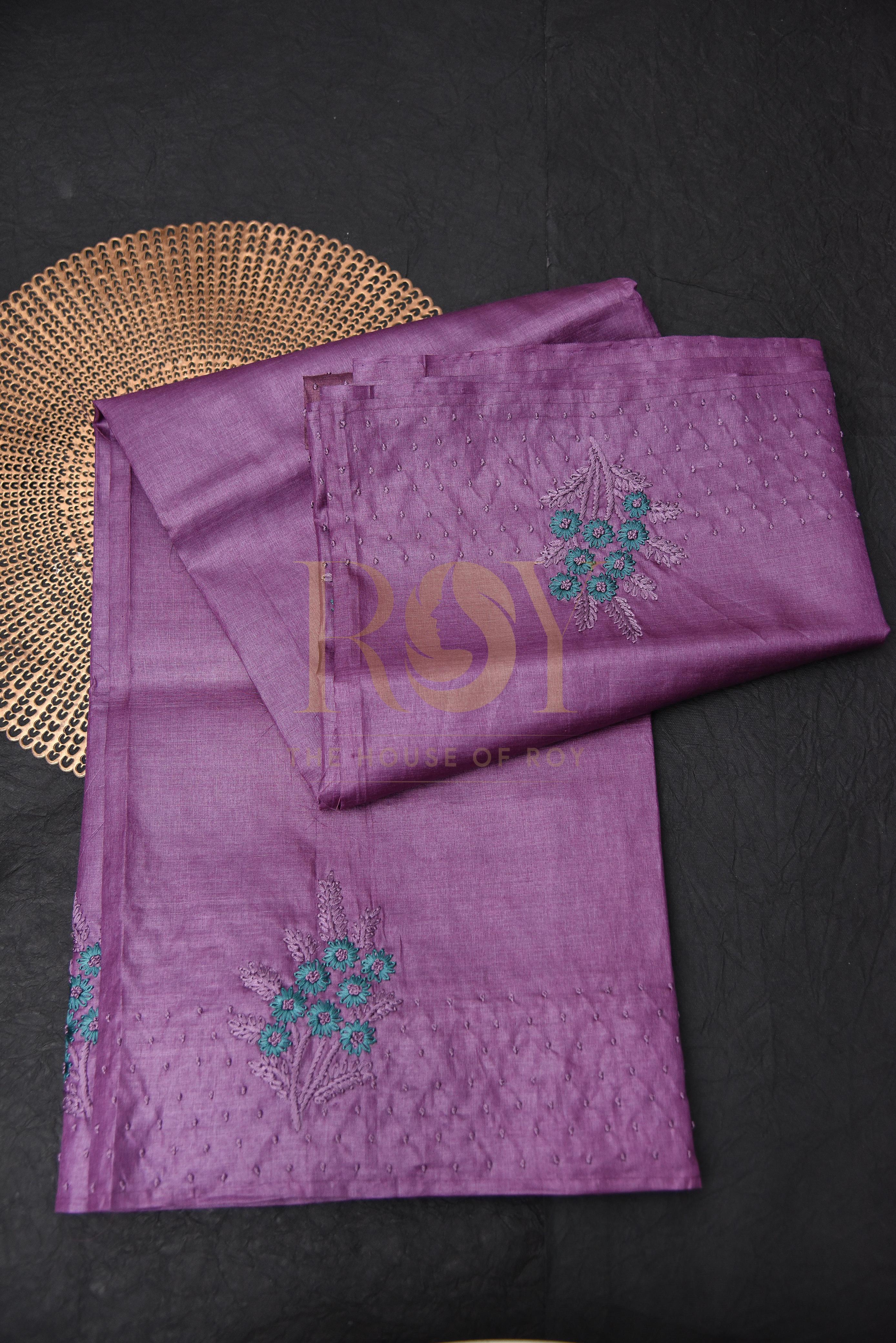Pure Tussar Silk Bullion Knots Sarees
