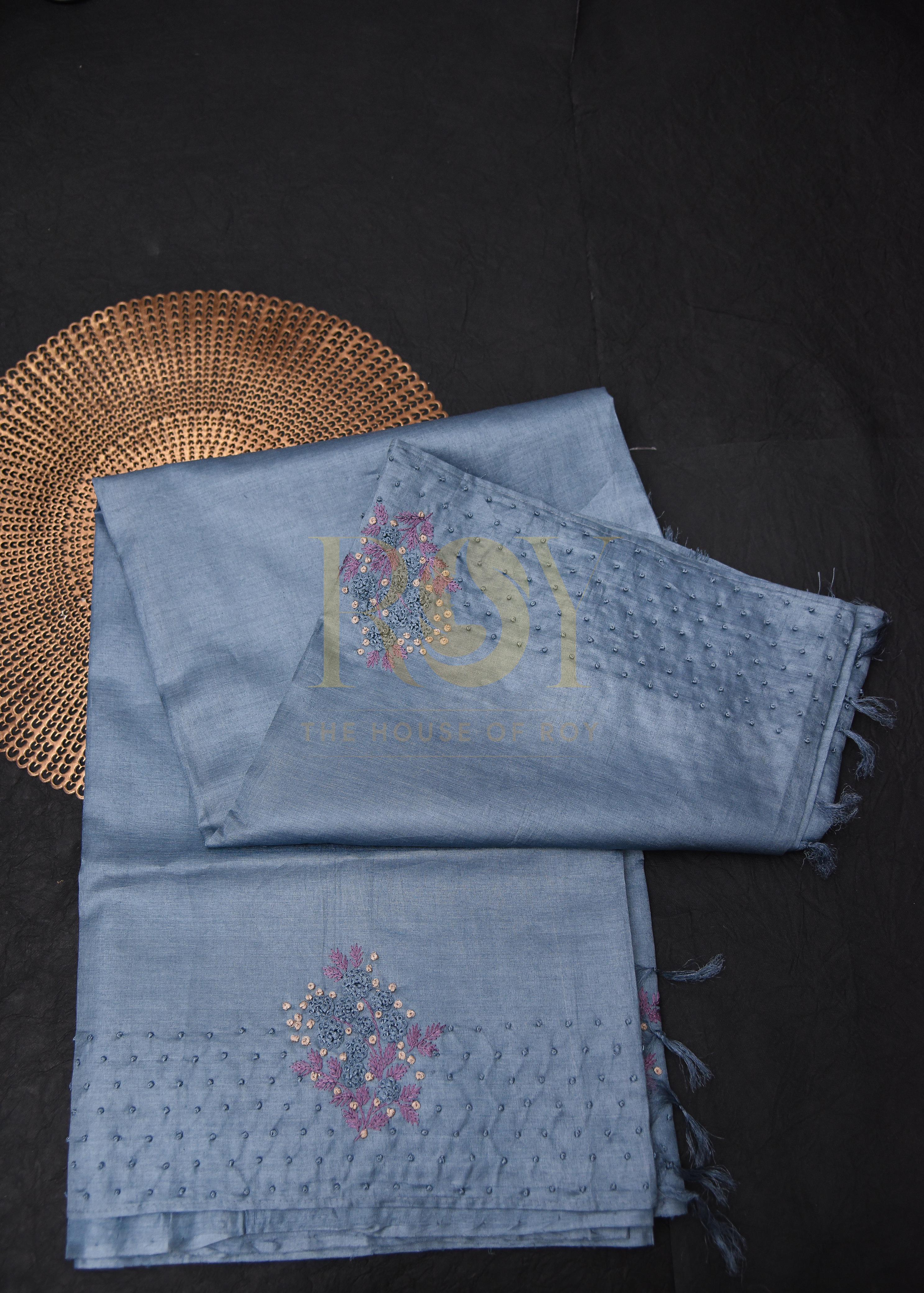 Pure Tussar Silk Bullion Knots Sarees