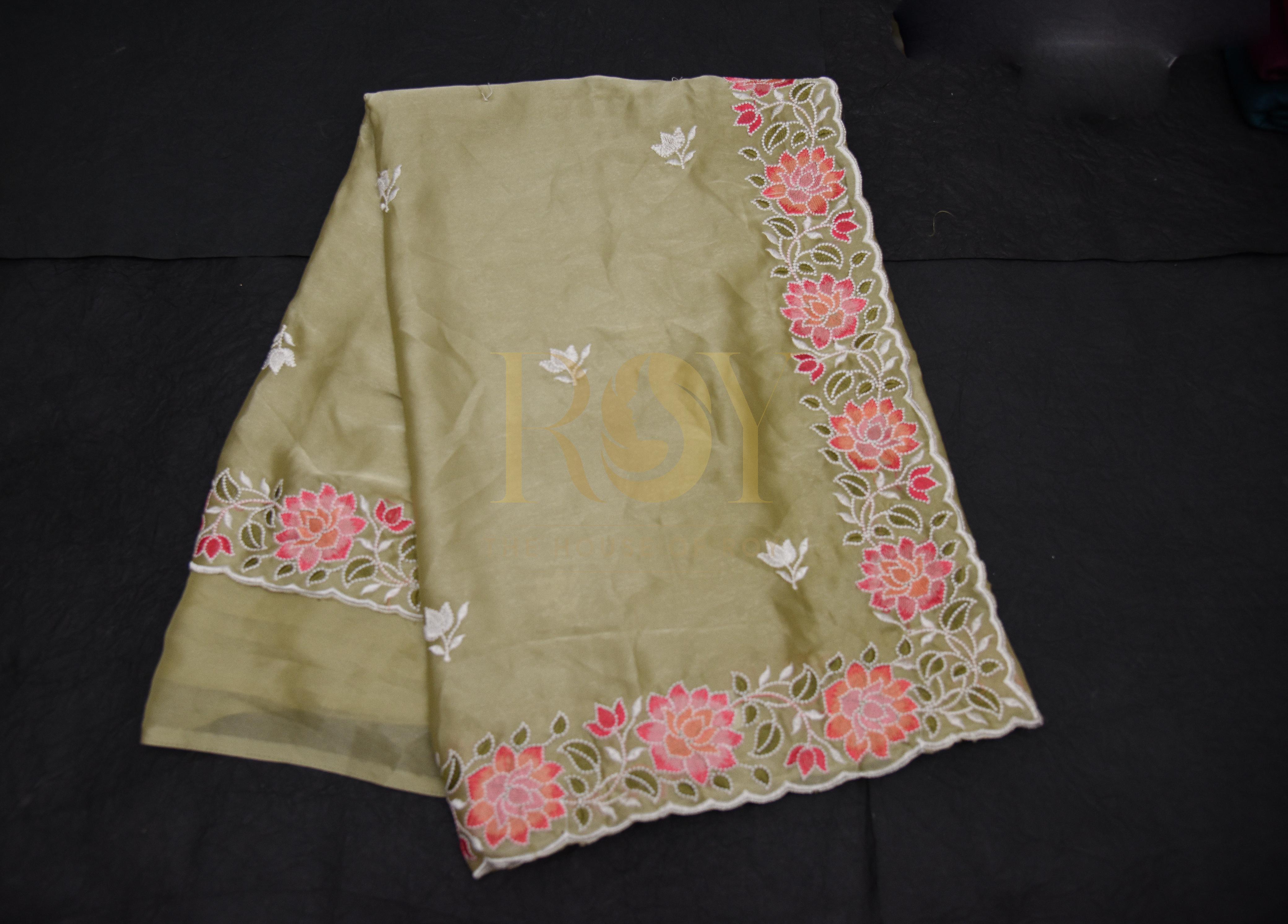 Fancy Satin Georgette Saree