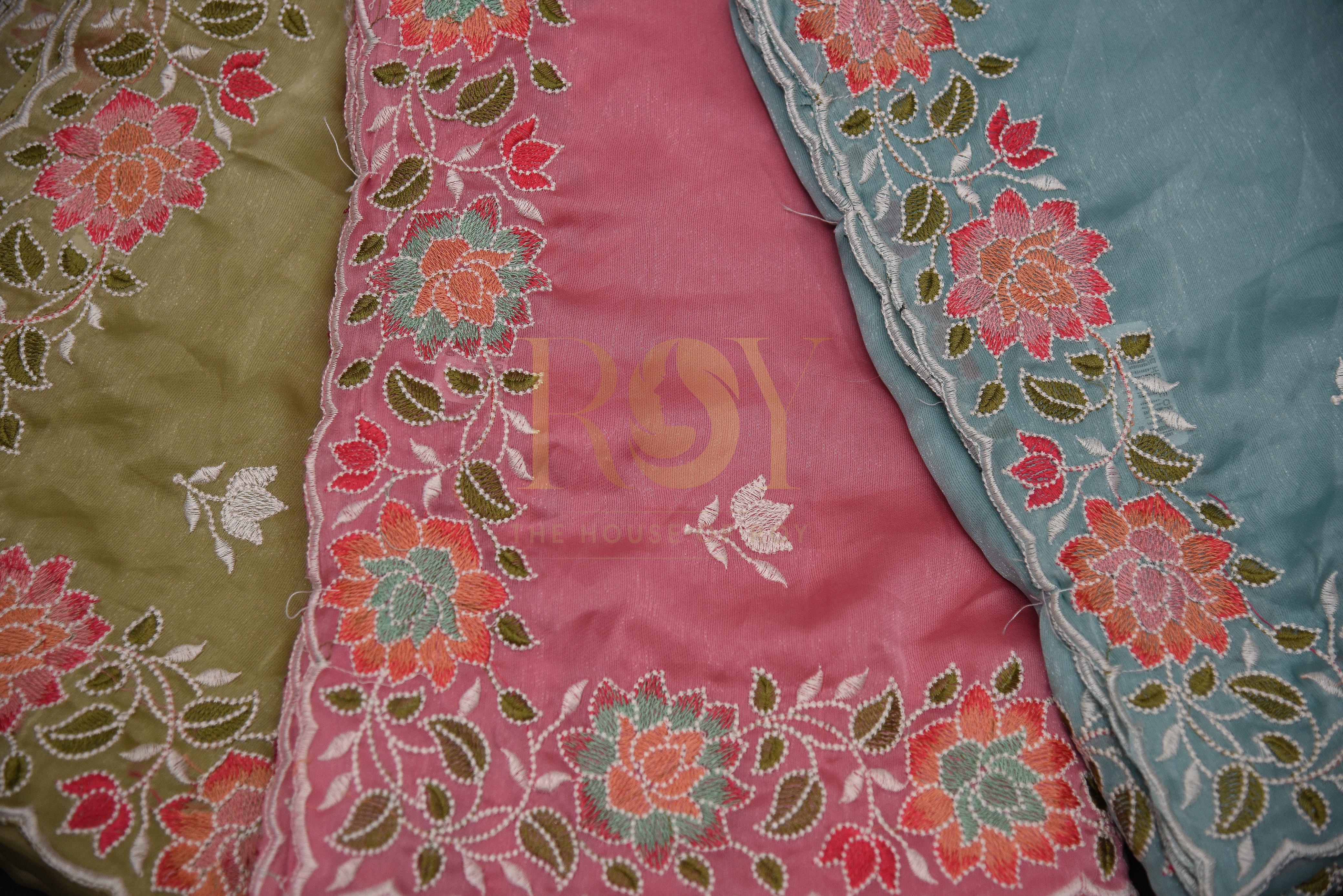 Fancy Satin Georgette Saree