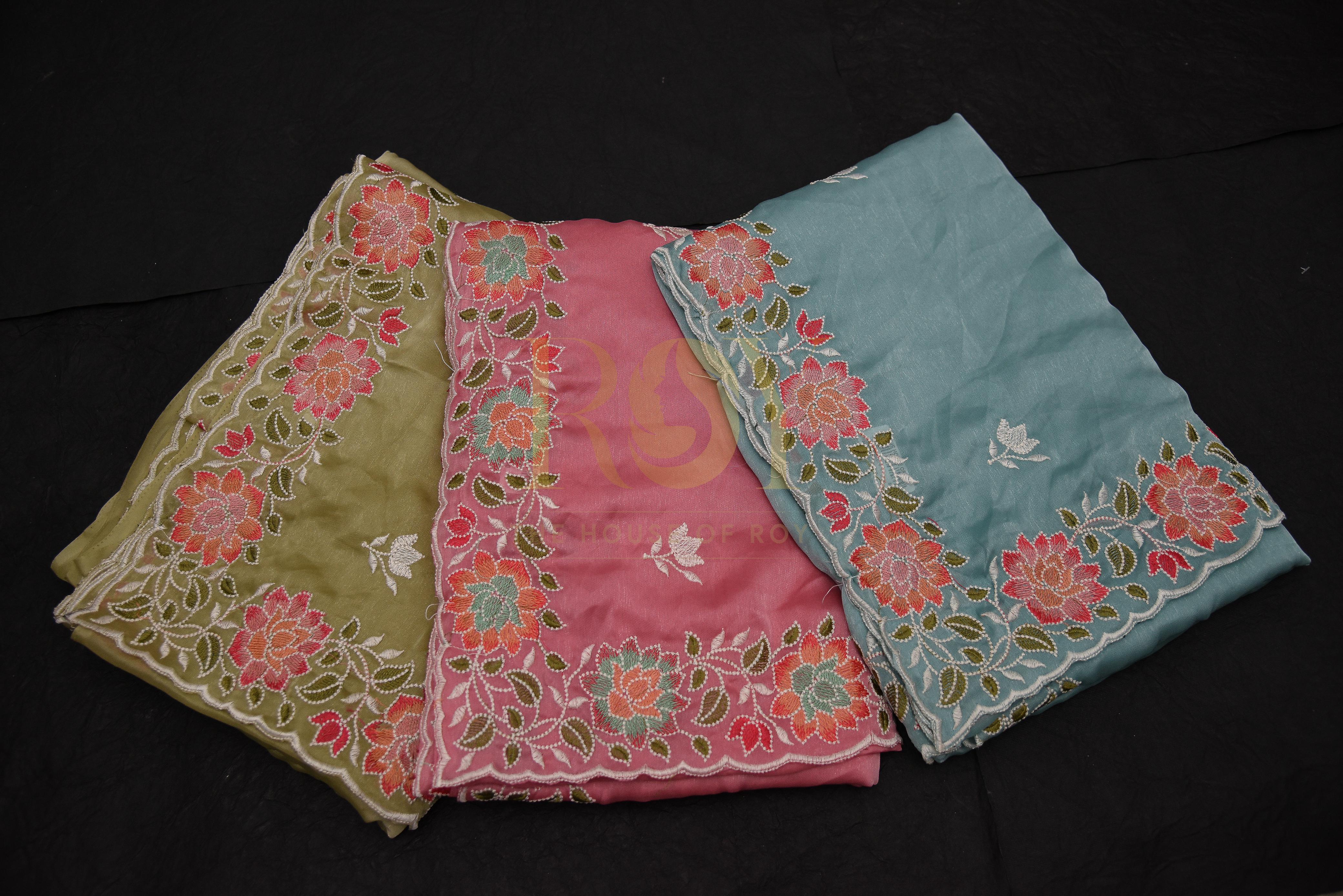 Fancy Satin Georgette Saree