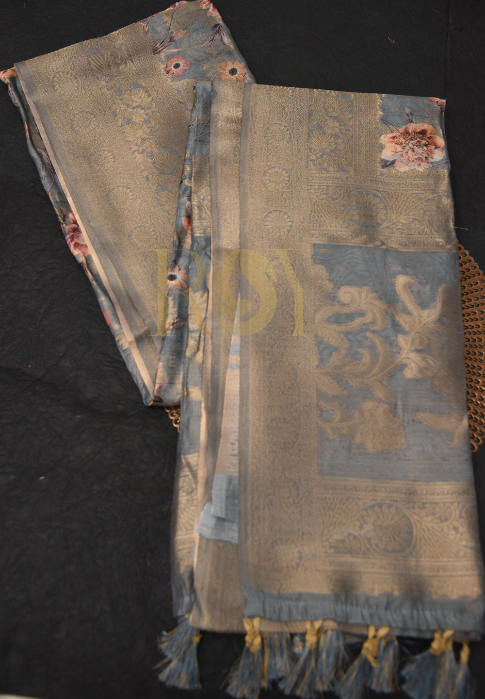 Satin Silk Blue Saree
