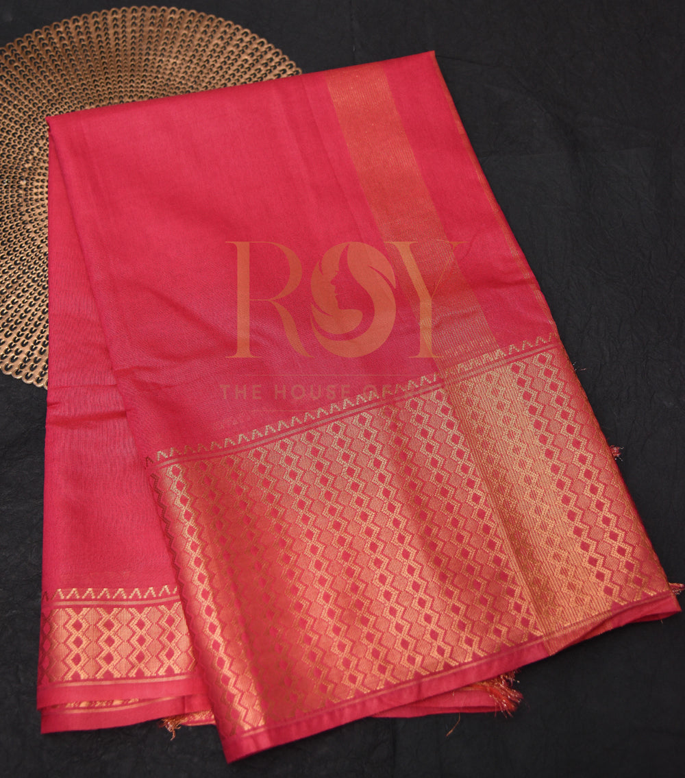 Pink Silk Cotton Saree